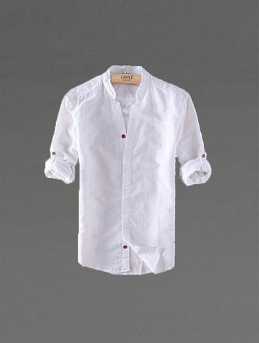 Camisa de lino Manga Larga cuello en V